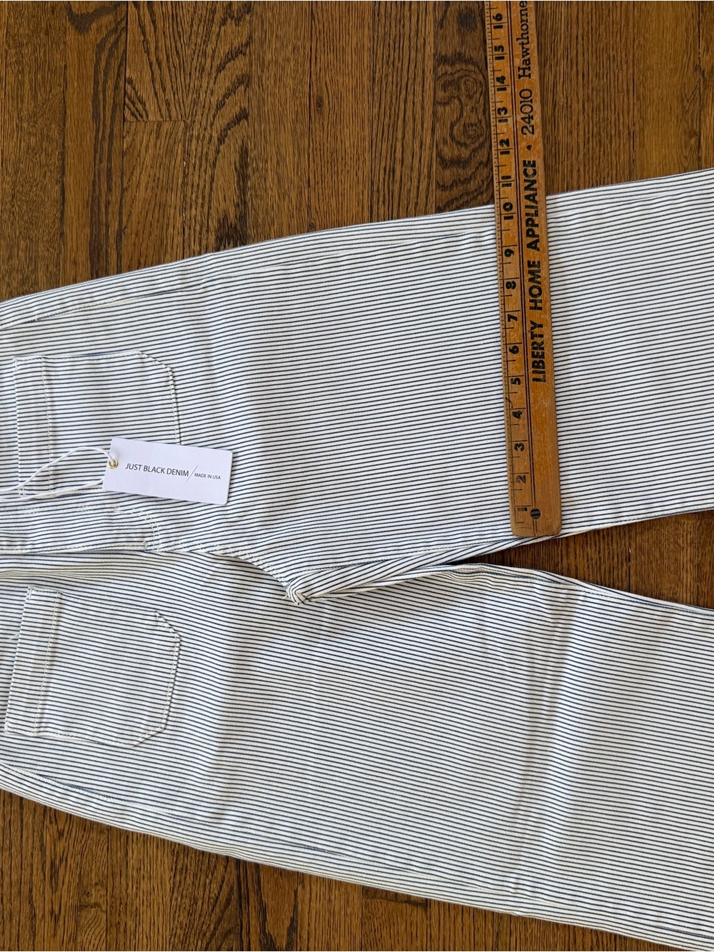 New with tags. Just Black White and Black Pinstripe Wide Leg Pants - Picture 6 of 9